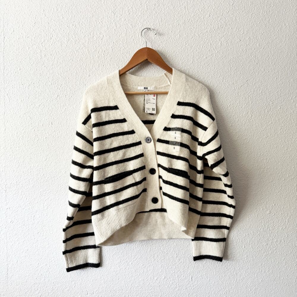 Uniqlo Striped Cardigan Sweater Small